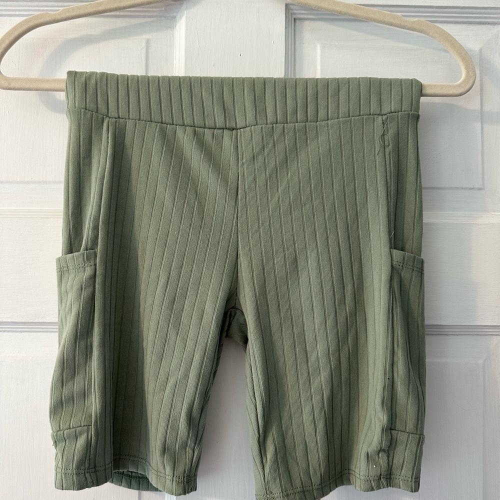 Green Biker Shorts
